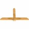 Ekena Millwork Eugene Rough Sawn Timber Gable Bracket, Western Red Cedar, 48"W x 28"H x 2"D x 4"F, 14/12 Pitch GBW048X28X0204EUG00RWR - alternate 2